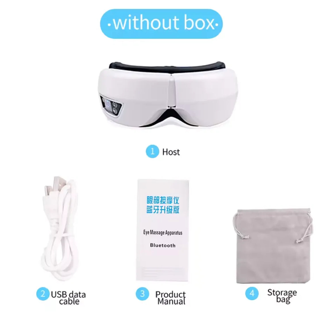 Gadgetly™  Smart Eye Massager - Cooling & Bluetooth – For Stress Relief